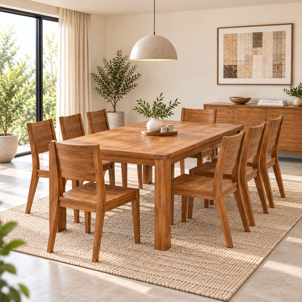 Spain Teak Wood Dining Chair  (Set of 2)