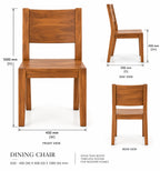 Spain Teak Wood Dining Chair  (Set of 2)