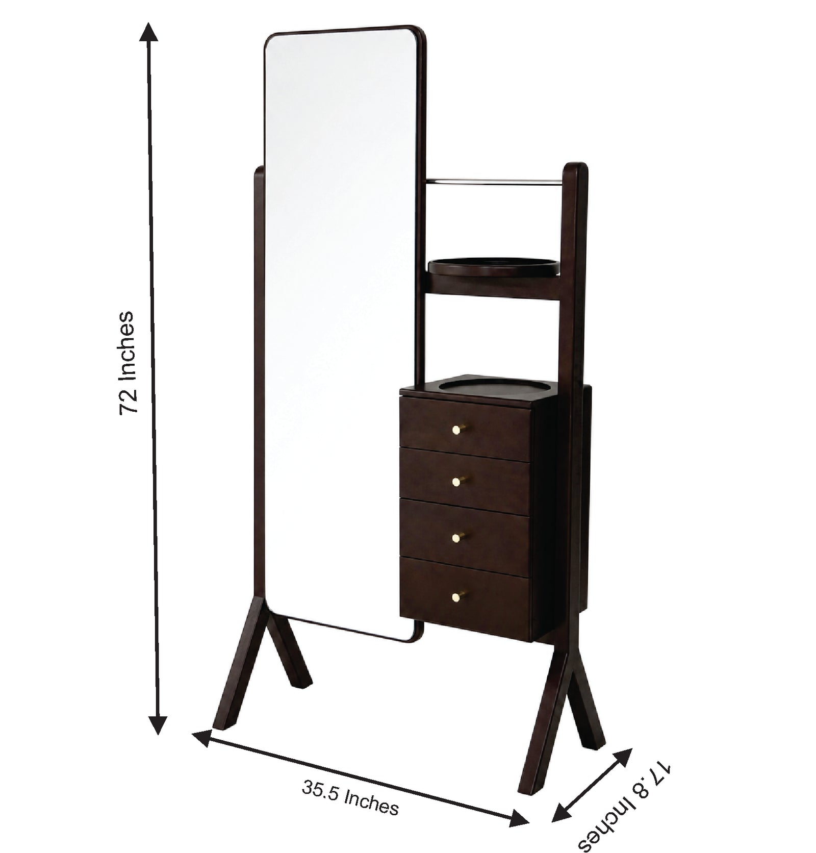 Wooden Dressing Table Side View | Mamta Handicraft