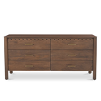 Indiana Scalloped Edge Solid Wood Dresser – Modern Storage Cabinet