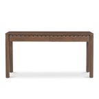 Indiana Scalloped Edge Solid Wood Console Table – Modern Minimalist Design