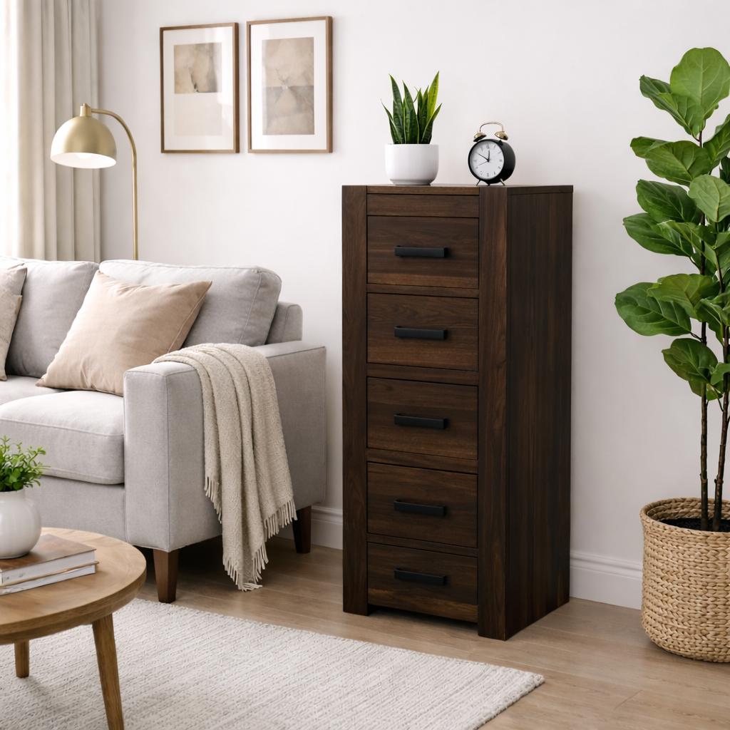 Sierra Sheesham Wood 4-Drawer Storage Chest-Honey