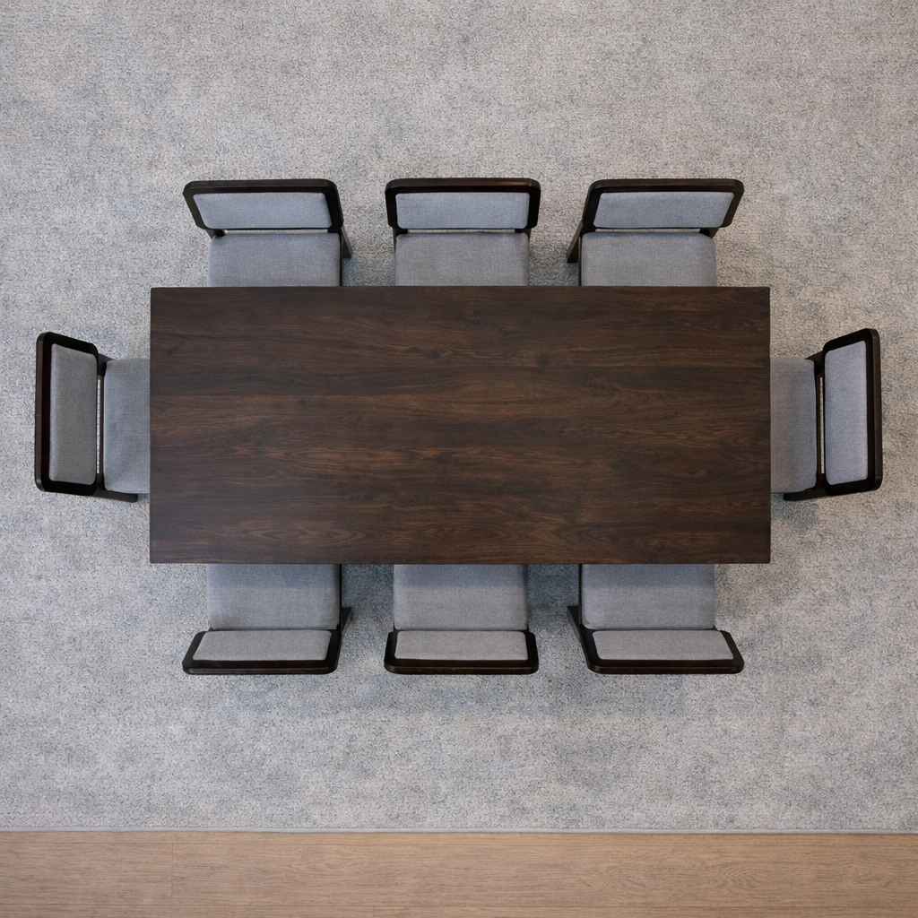 Urban Living Solid Sheesham Wood Eight Seater Dining Table Set