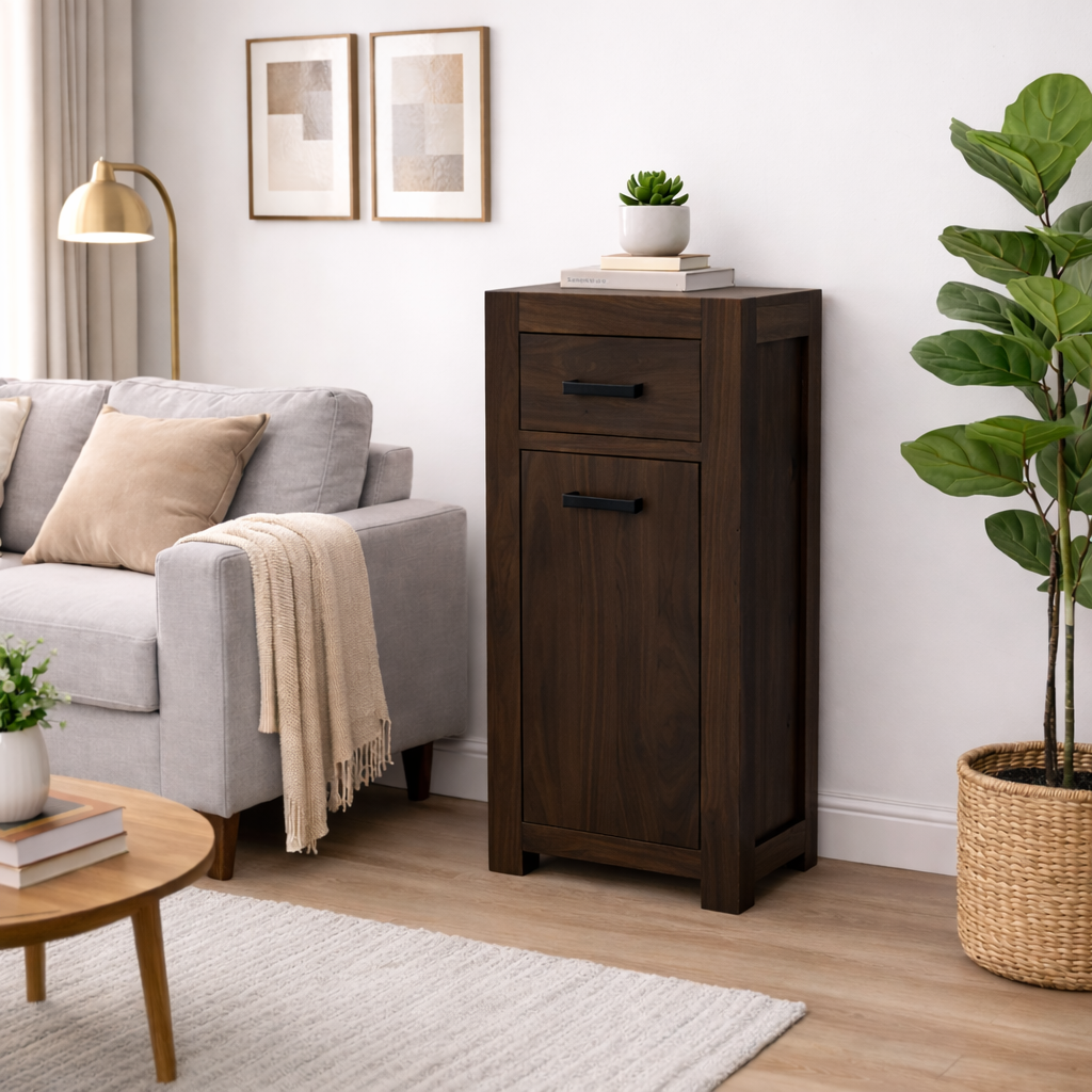Sierra Sheesham Wood Solid Wood Tall Side Cabinet