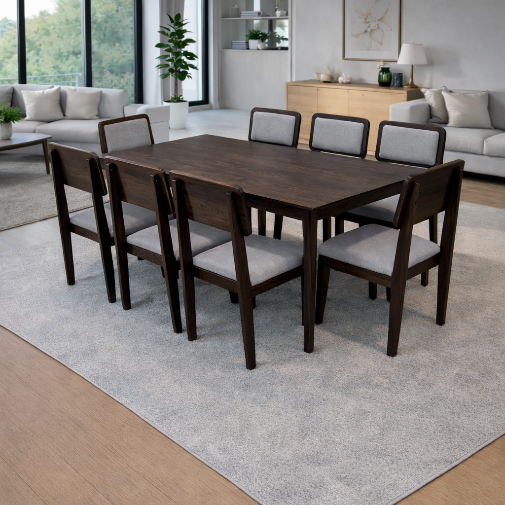 Urban Living Solid Sheesham Wood Eight Seater Dining Table Set