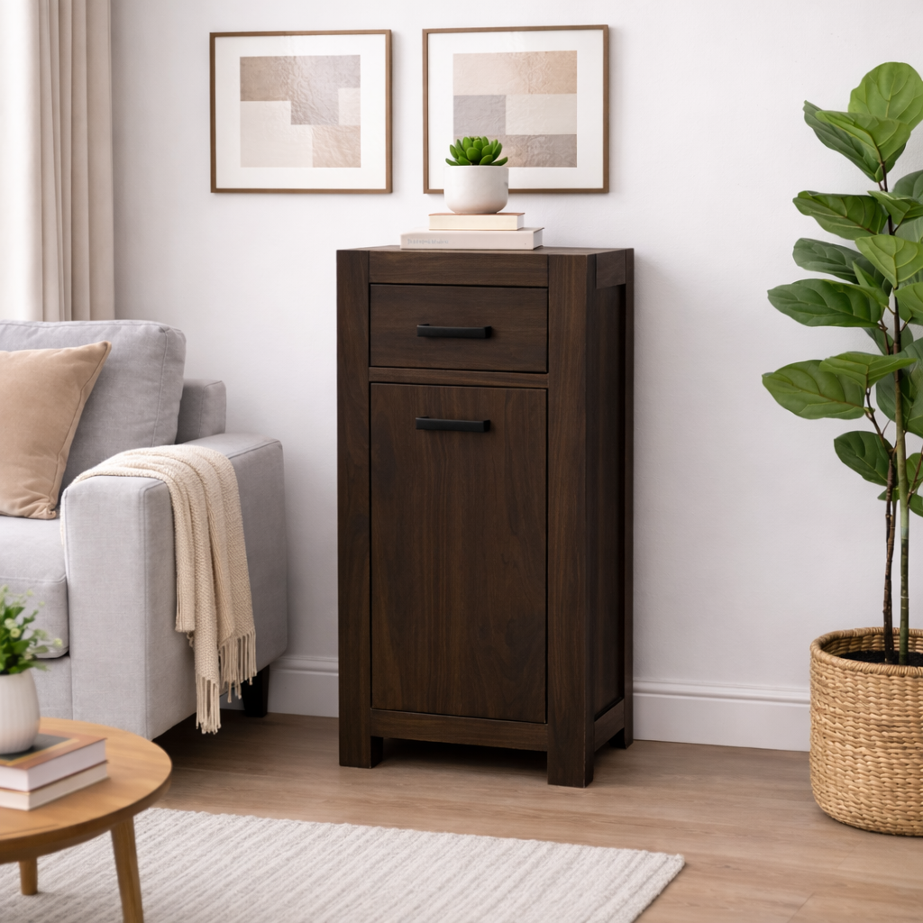 Sierra Sheesham Wood Solid Wood Tall Side Cabinet