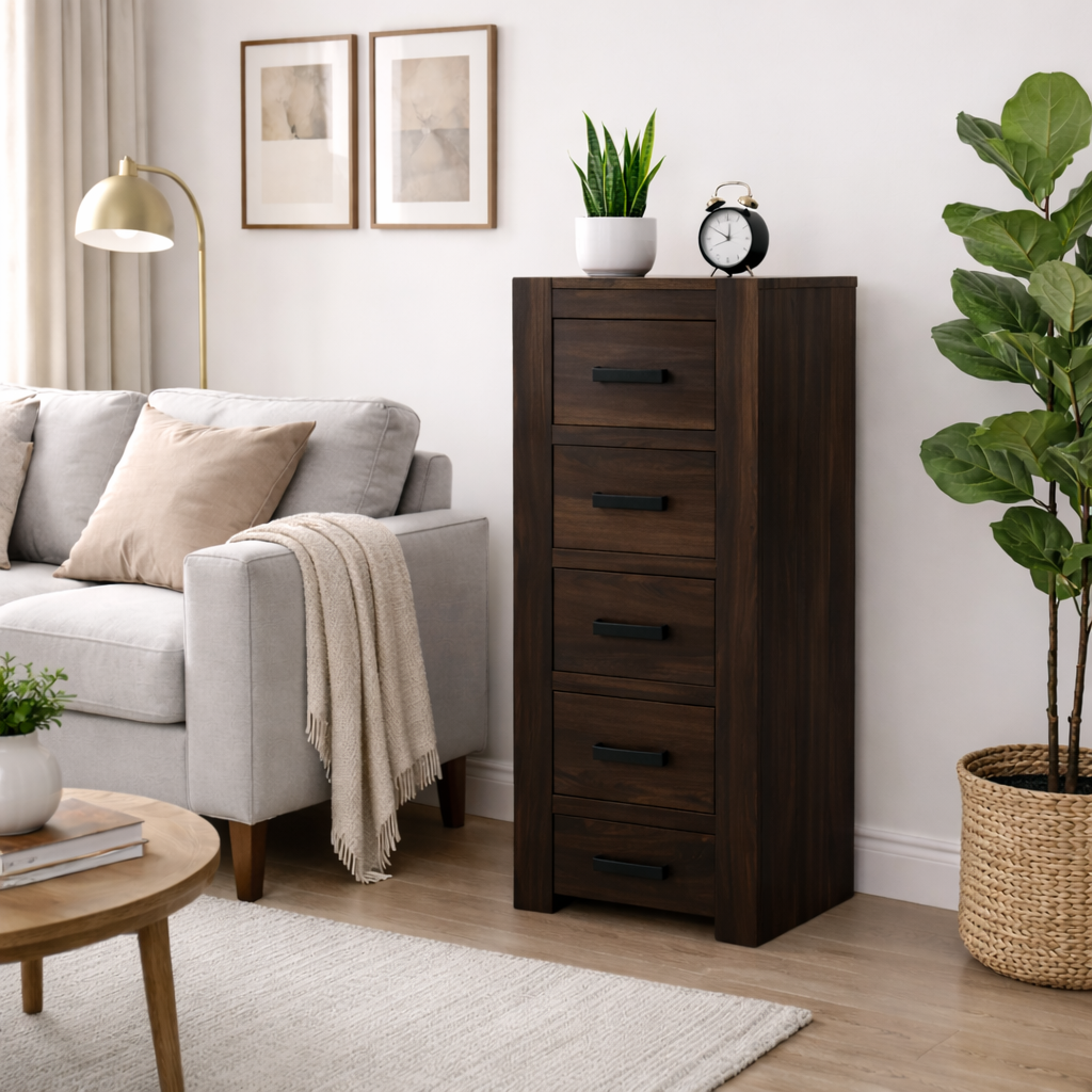 Sierra Sheesham Wood 4-Drawer Storage Chest-Honey