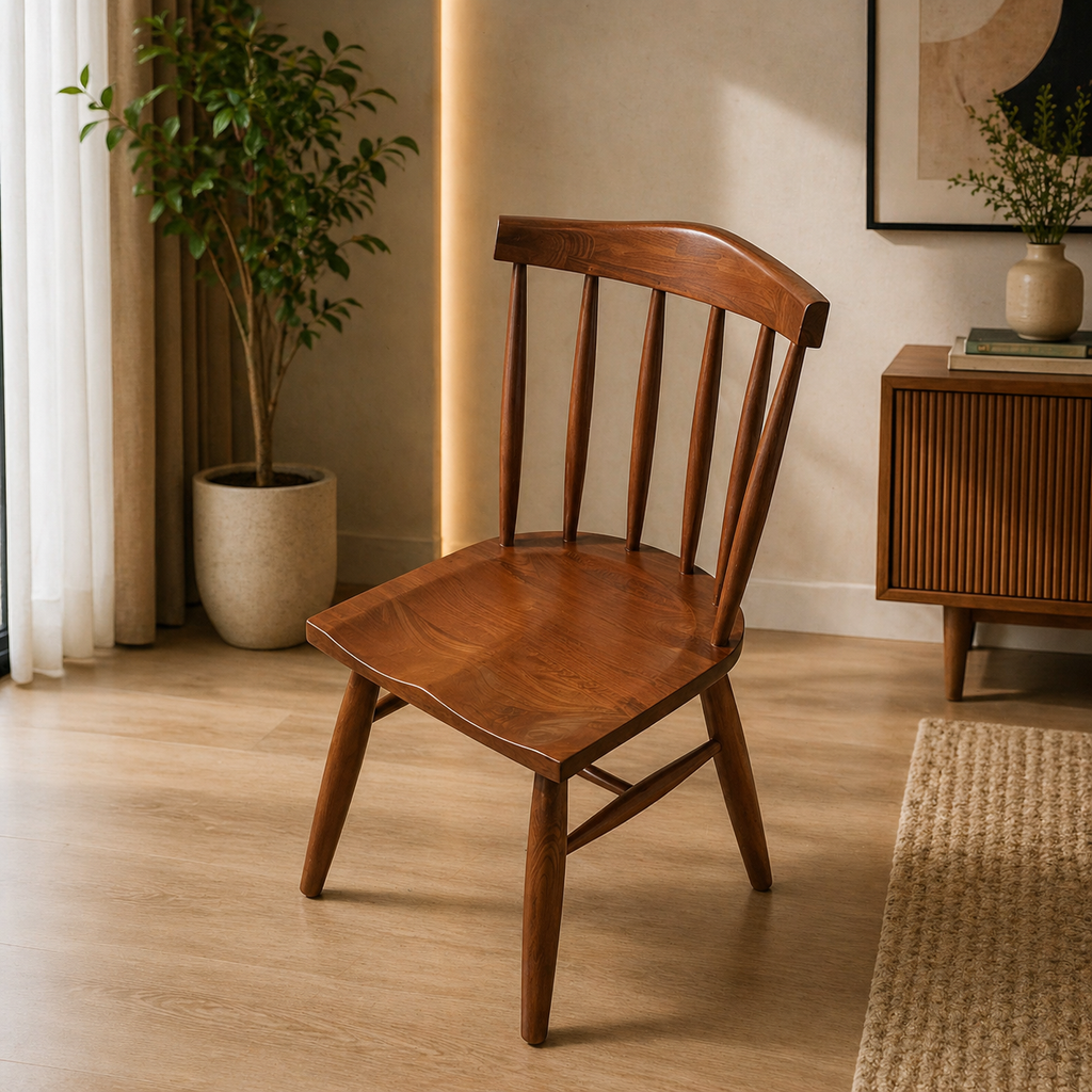 Spindle-Back Chair Side View | Mamta Handicraft