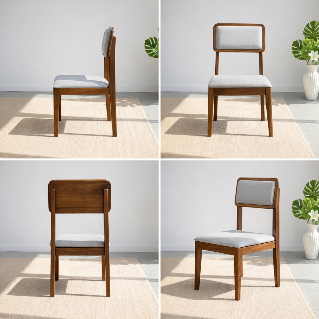 Urban Living Solid Sheesham Wood Comfort Chair Set of 2