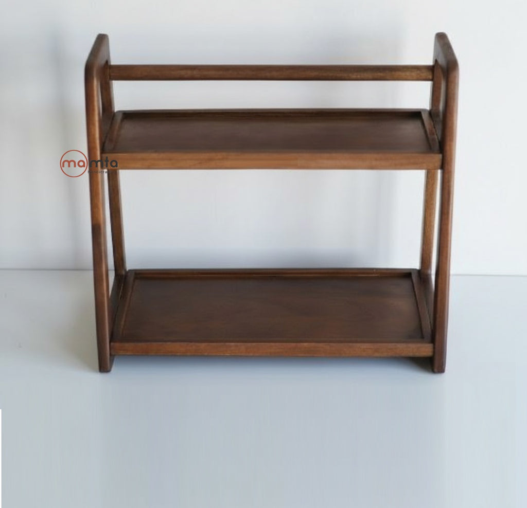 Modern Solid Wood Kitchen Rack-Walnut