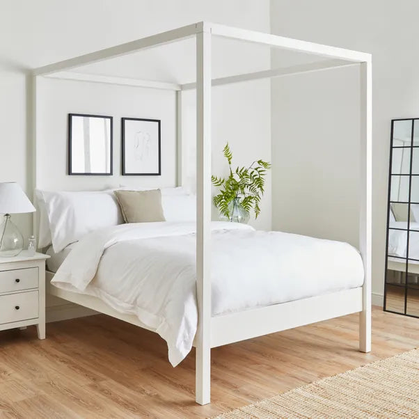 Wynmist Solid Wood 4-Poster Canopy Bed | Mamta Handicraft