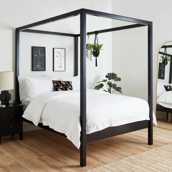 Wynmist Solid Wood 4-Poster Canopy Bed | Mamta Handicraft
