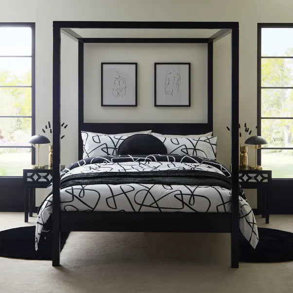 Wynmist Solid Wood 4-Poster Canopy Bed | Mamta Handicraft