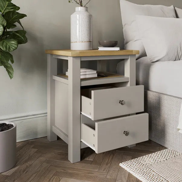 Olney 2 Drawer Bedside Table