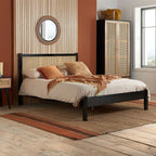 Oslo Croxley Solid Wood Rattan Bed | Mamta Handicraft