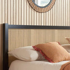 Oslo Croxley Solid Wood Rattan Bed | Mamta Handicraft