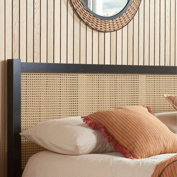 Oslo Croxley Solid Wood Rattan Bed | Mamta Handicraft