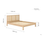 Oslo Croxley Solid Wood Rattan Bed | Mamta Handicraft