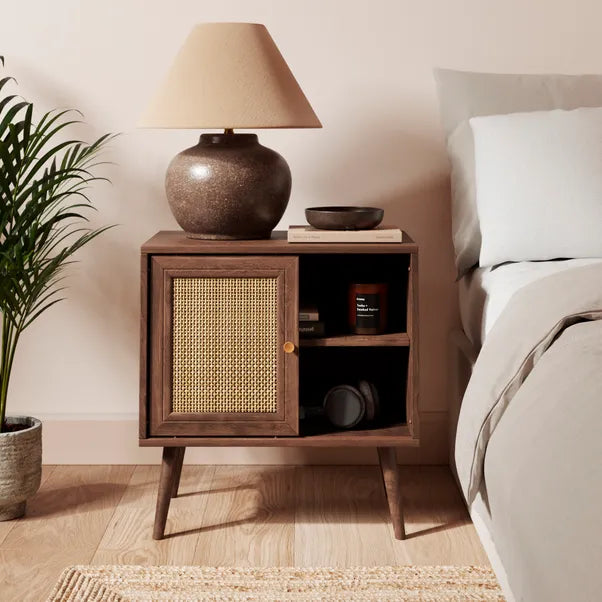 Oslo Solid Wood Wide Bedside Table | Mamta Handicraft