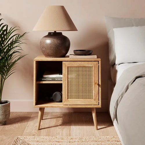 {"alt" => "Oslo Solid Wood Wide Bedside Table | Mamta Handicraft"}