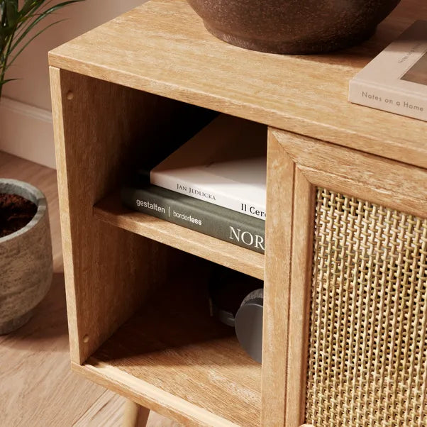 Oslo Solid Wood Wide Bedside Table | Mamta Handicraft