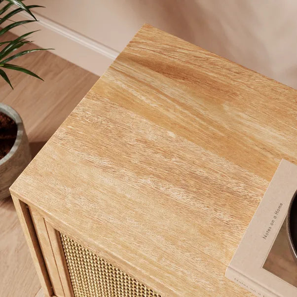 Oslo Solid Wood Wide Bedside Table | Mamta Handicraft