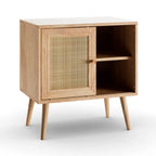 Oslo Solid Wood Wide Bedside Table | Mamta Handicraft