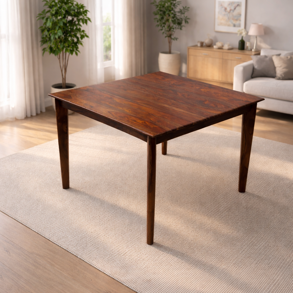 Urban Living Solid Sheesham Wood 4 Seater Dining Table