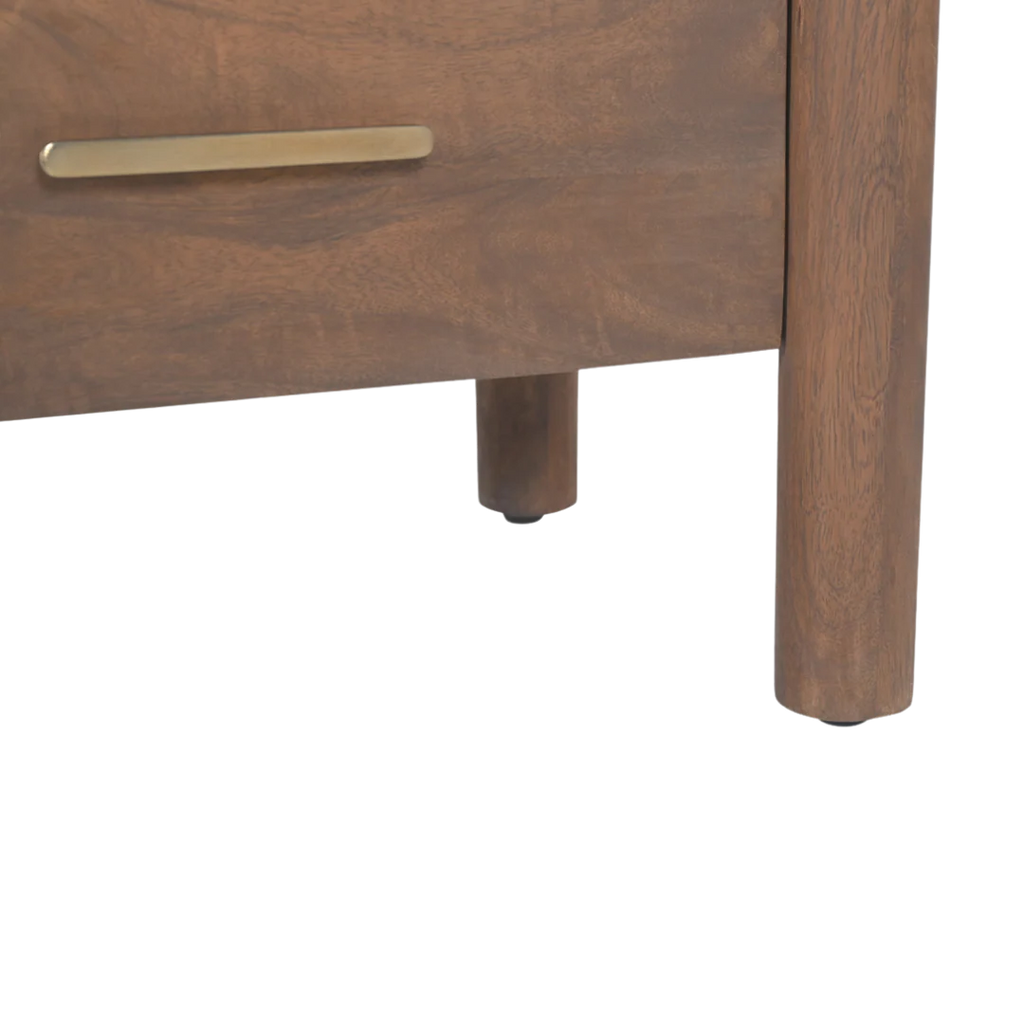 Indiana Scalloped Edge Solid Wood Bedside – Elegant Nightstand