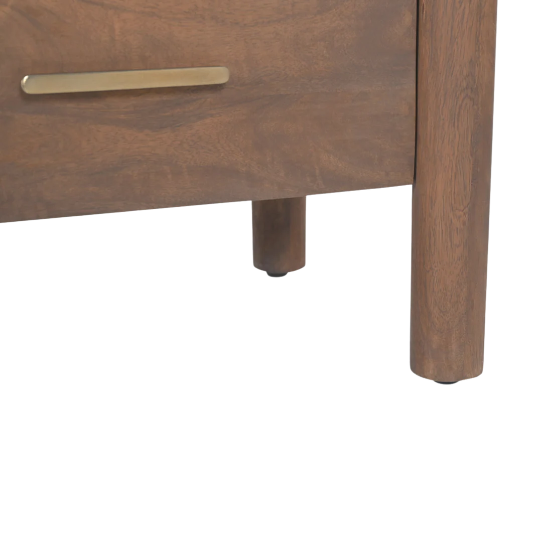Indiana Scalloped Edge Solid Wood Bedside – Elegant Nightstand