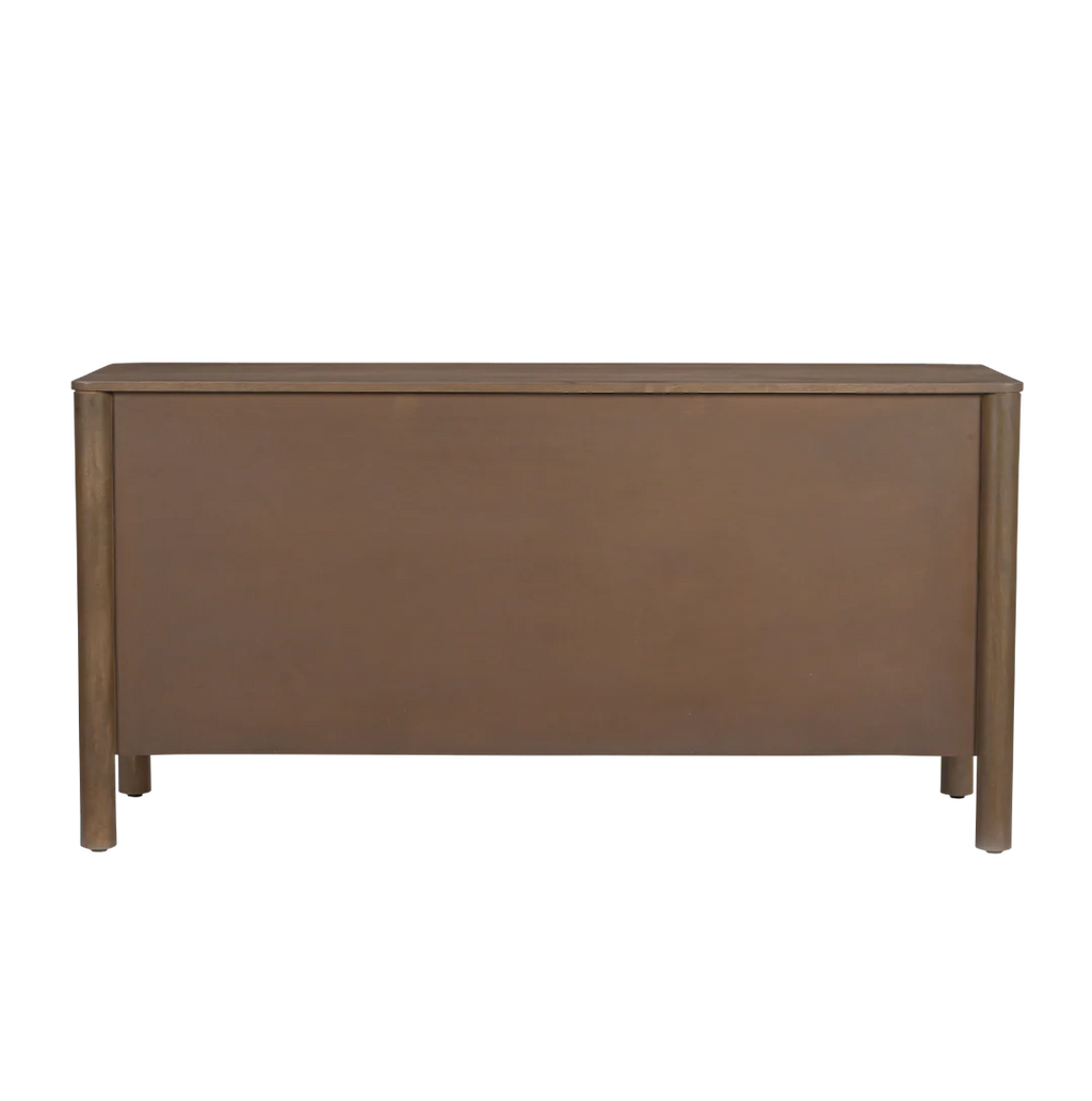 Indiana Scalloped Edge Solid Wood Sideboard – Modern Storage Cabinet