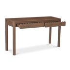 Indiana Scalloped Edge Solid Wood Console Table – Modern Minimalist Design