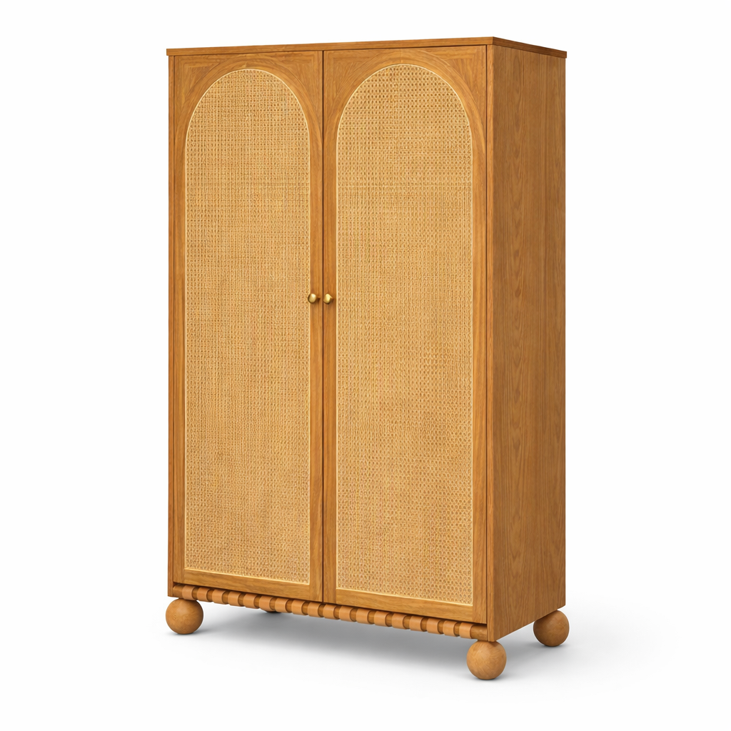 Valencia Rattan Mid-Century Cabinet Lifestyle | Mamta Handicraft