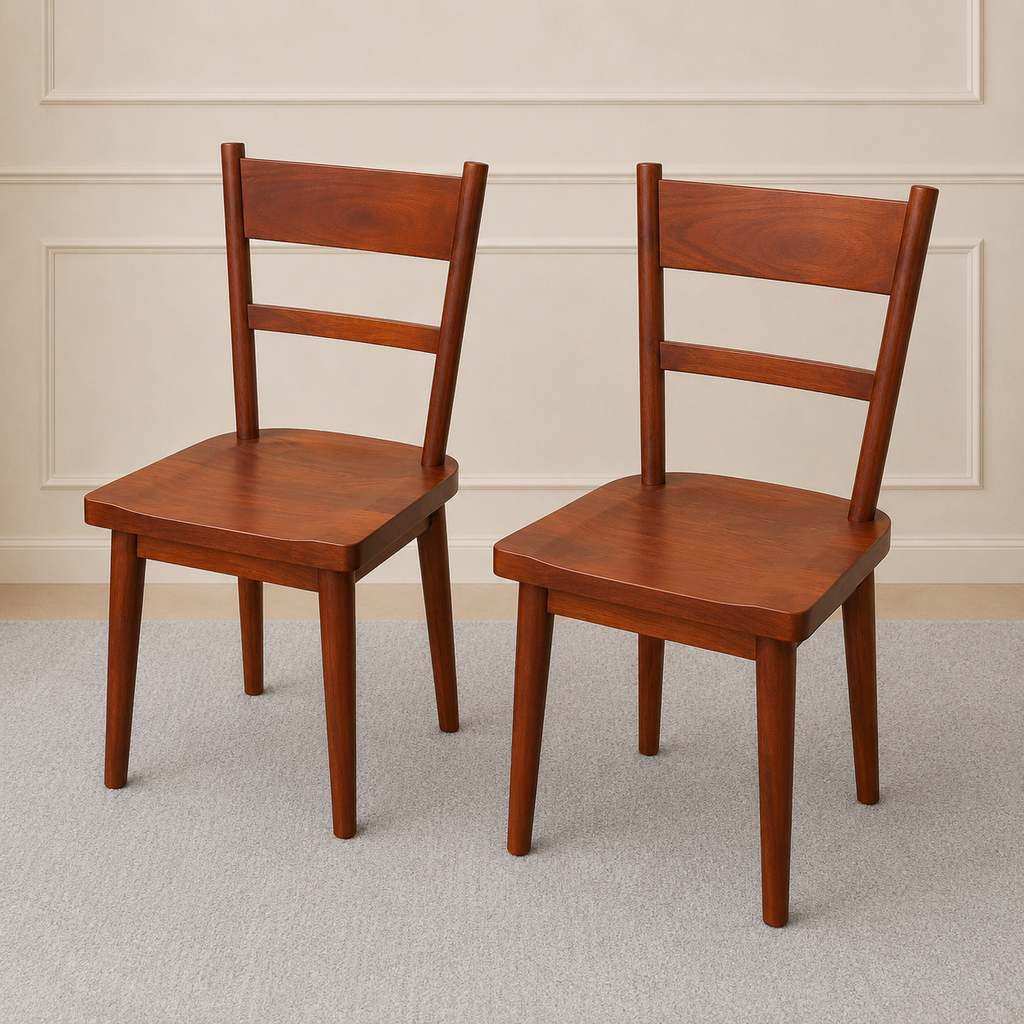 WillowCraft Solid Wood Dining Chair set Of 2