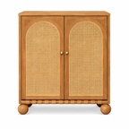 Valencia Rattan Arched Wooden Accent Cabinet
