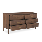 Indiana Scalloped Edge Solid Wood Dresser – Modern Storage Cabinet
