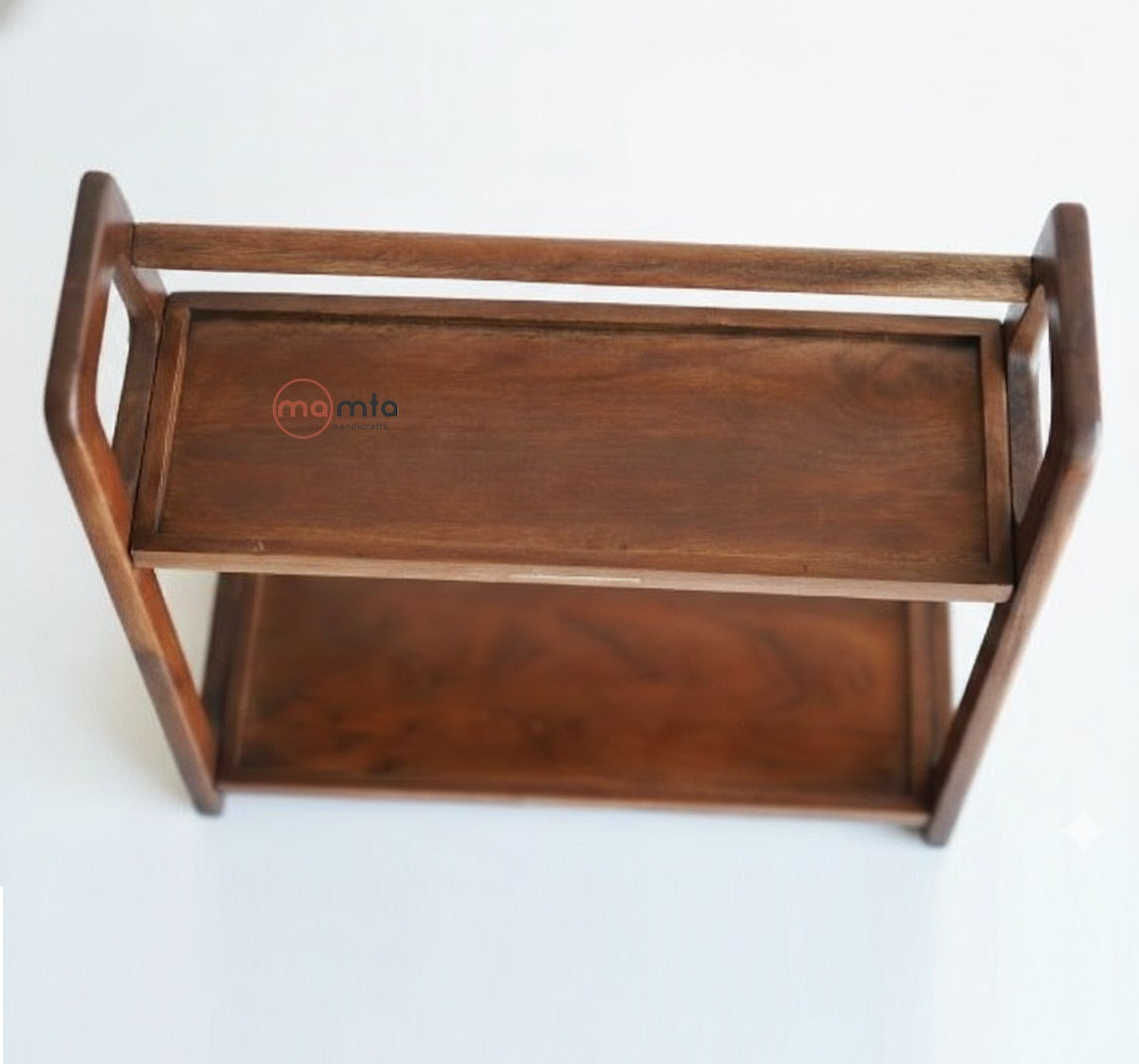 Modern Solid Wood Kitchen Rack-Walnut