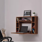 Mamta Work from Home (WFH) Wood Finish Wall Mounted Desk (Brown)
