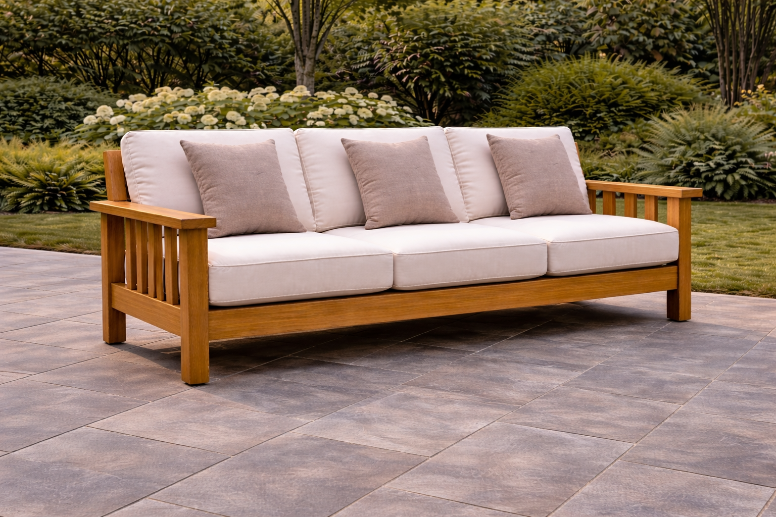 URBAN 3 Seater TEAK Wood Sofa