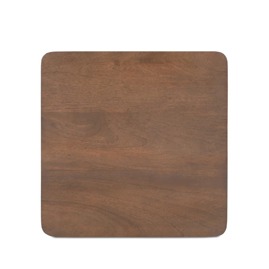 Indiana Scalloped Edge Solid Wood Accent Table – Modern Side Table