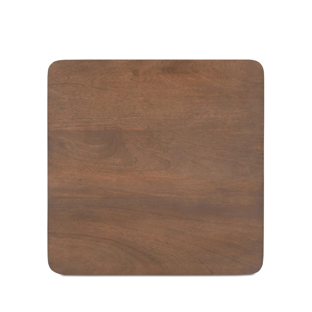 Indiana Scalloped Edge Solid Wood Accent Table – Modern Side Table