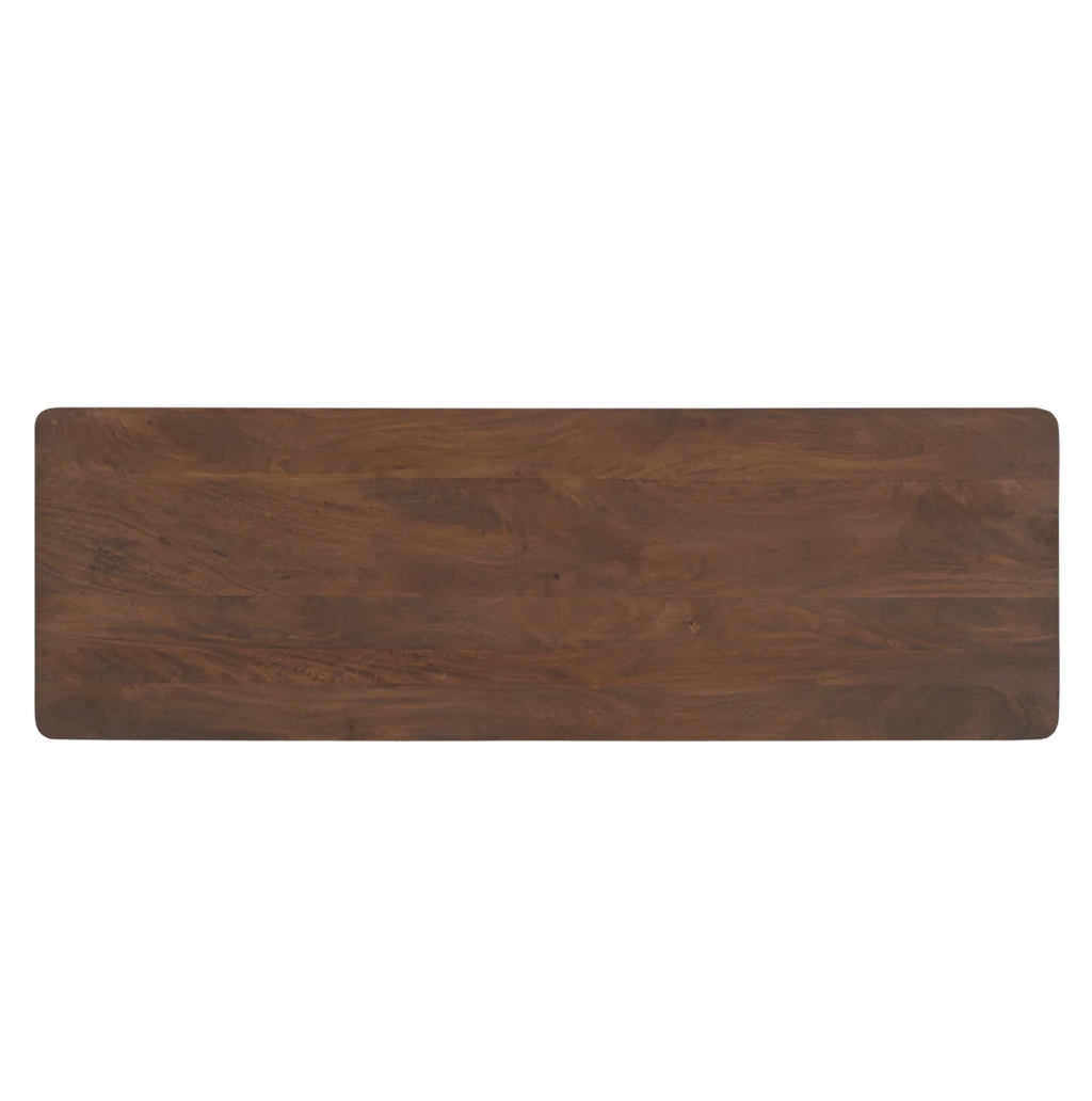 Indiana Scalloped Edge Solid Wood Sideboard – Modern Storage Cabinet