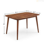 Astera Sheesham Wood 4 Seater Dining Set with Natural Cane Chairs