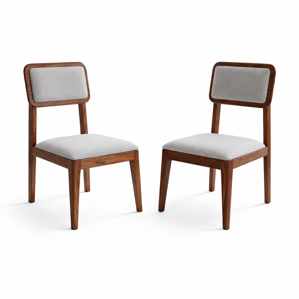 Urban Living Solid Sheesham Wood Comfort Chair Set of 2