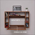 Mamta Work from Home (WFH) Wood Finish Wall Mounted Desk (Brown)