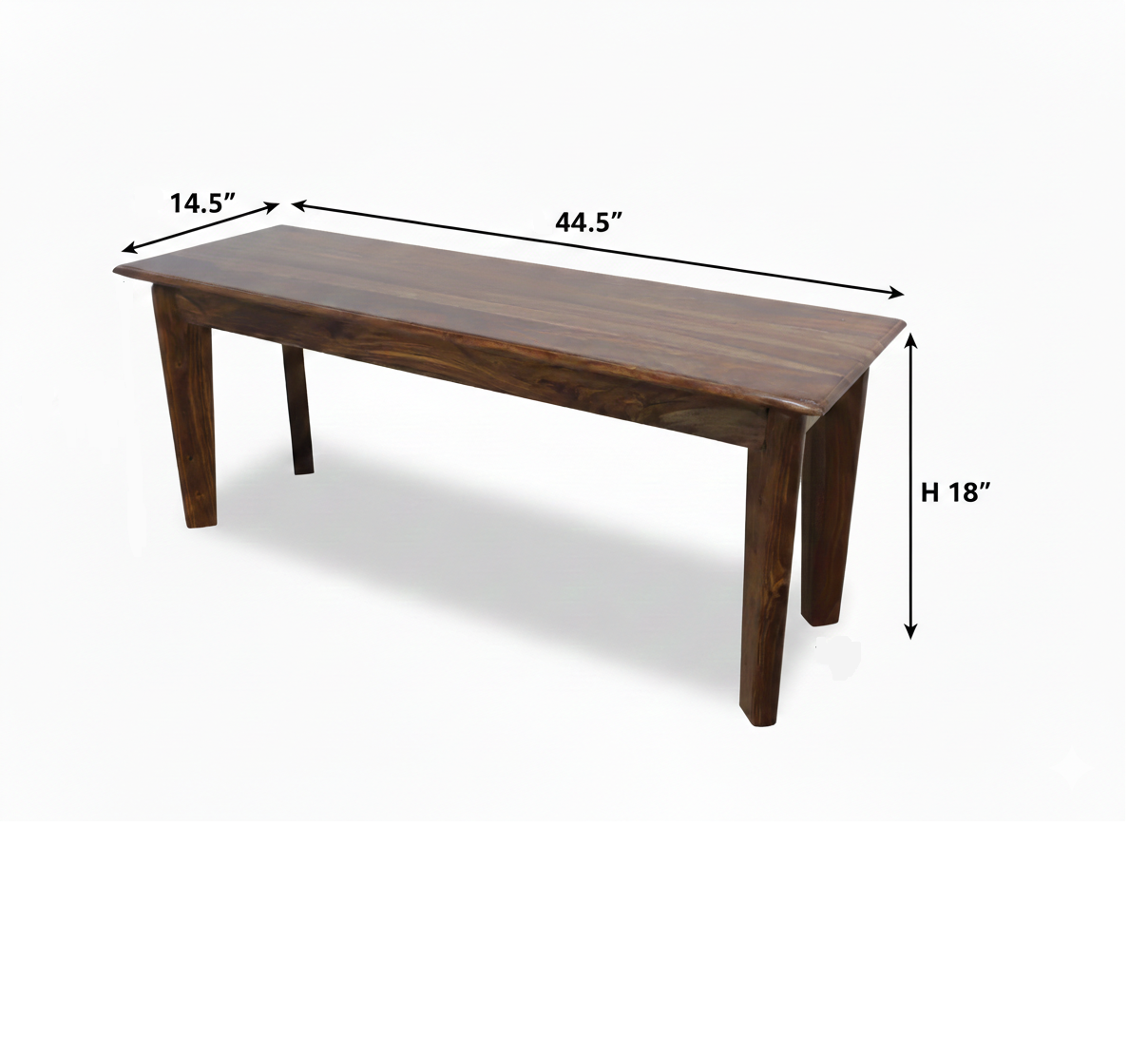 Urban Living Solid Sheesham Wood Bench-Honey