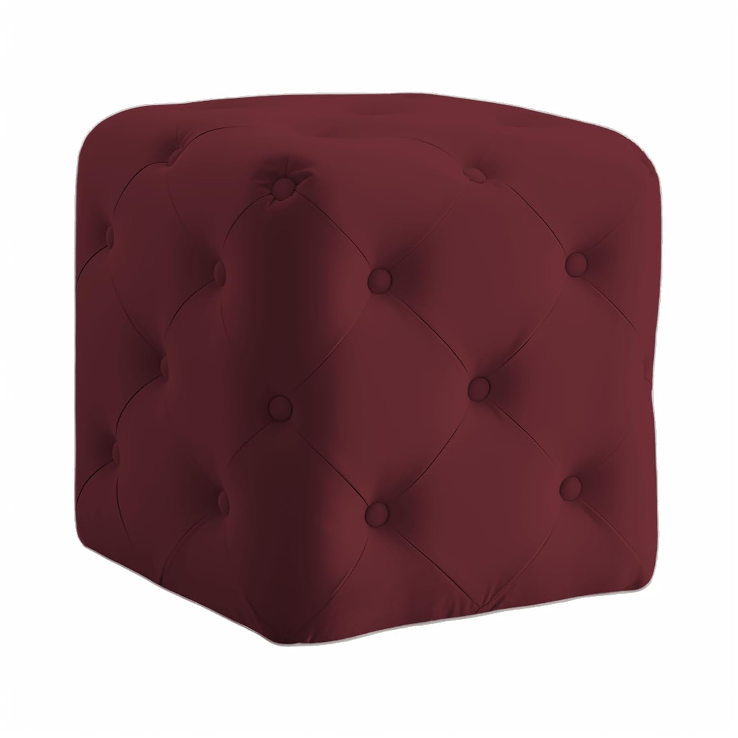 Luxurious Tufted Cube Ottoman