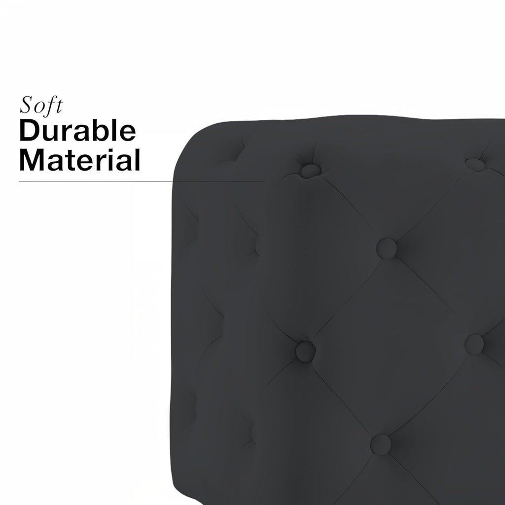 Luxurious Tufted Cube Ottoman