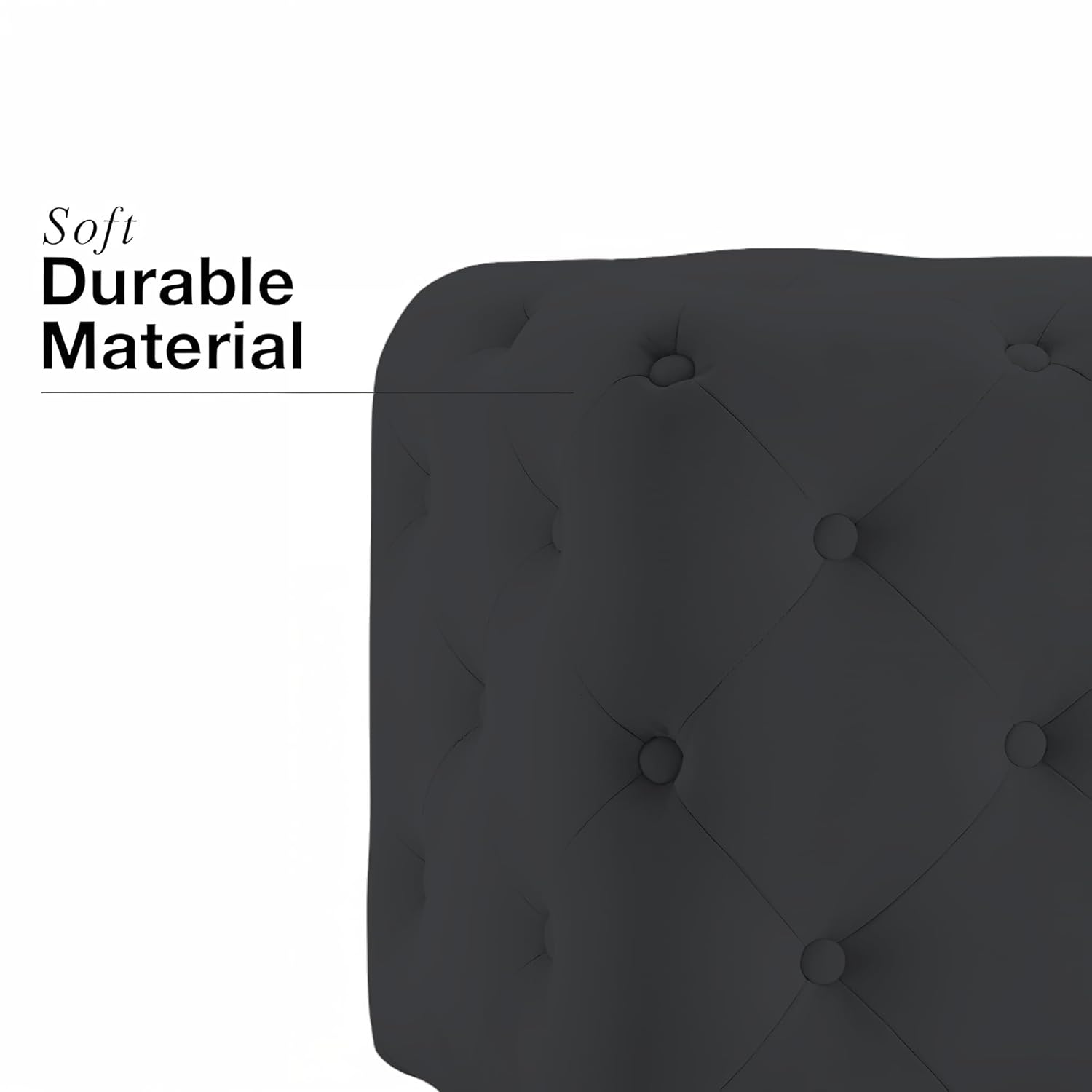 Luxurious Tufted Cube Ottoman