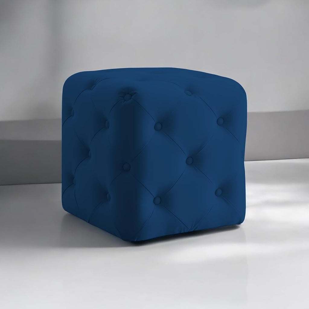 Luxurious Tufted Cube Ottoman